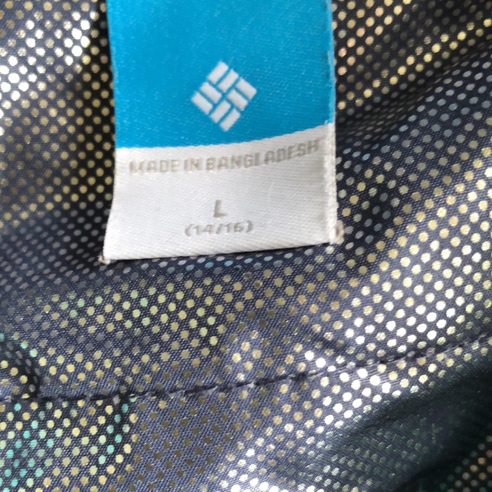 Columbia Omni Tech Teal Jacket Girls Large 14/16 - Picture 6 of 9